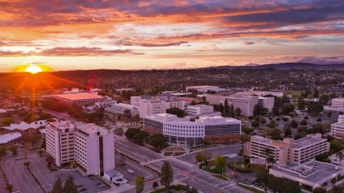 Downtown Fullerton at Sunset